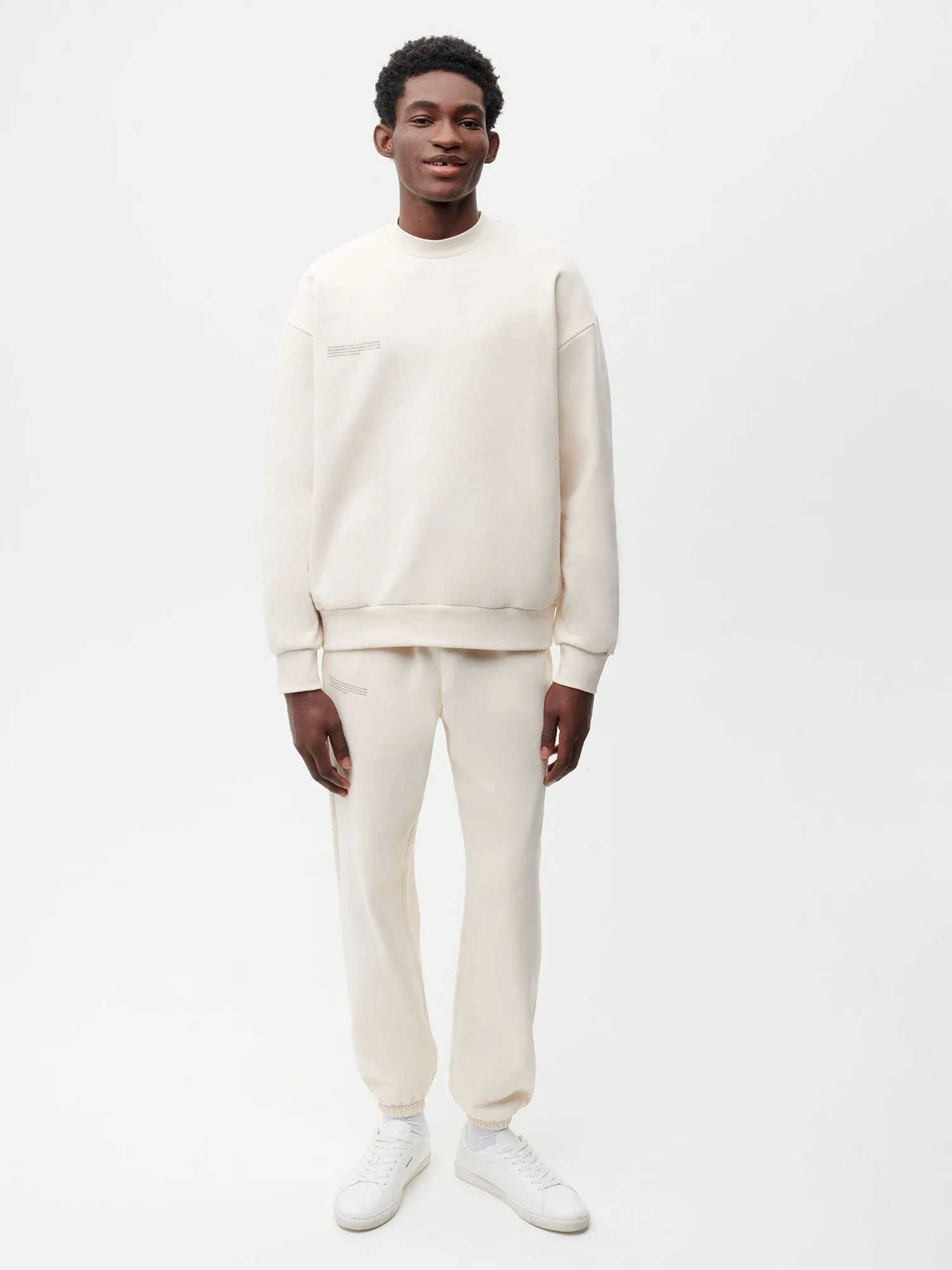 Mens In Conversion Cotton Track Pants—cotton white