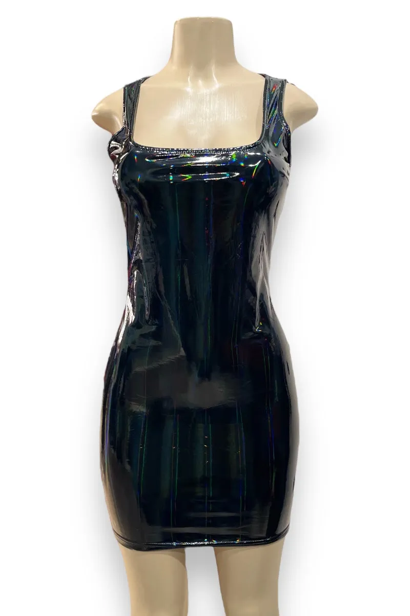 Mini Pu Leather Tank Dress