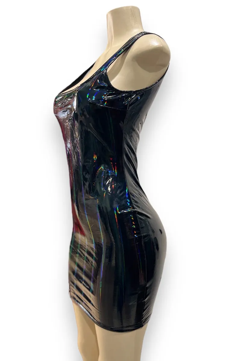 Mini Pu Leather Tank Dress