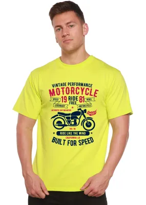 Motorcycle Ride Free Men's Bamboo Viscose/Organic Cotton Short Sleeve Graphic T-Shirt