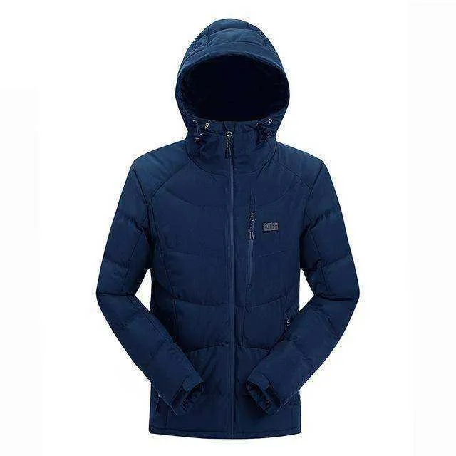 New Winter Outdoor USB Infrared Heating Hooded Jacket For Men