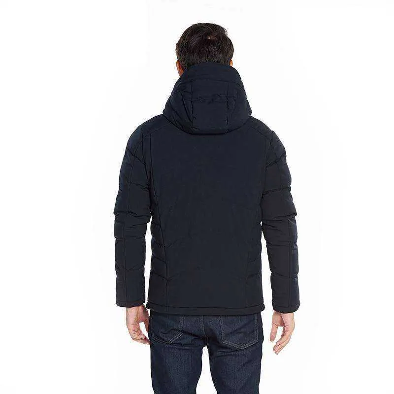 New Winter Outdoor USB Infrared Heating Hooded Jacket For Men