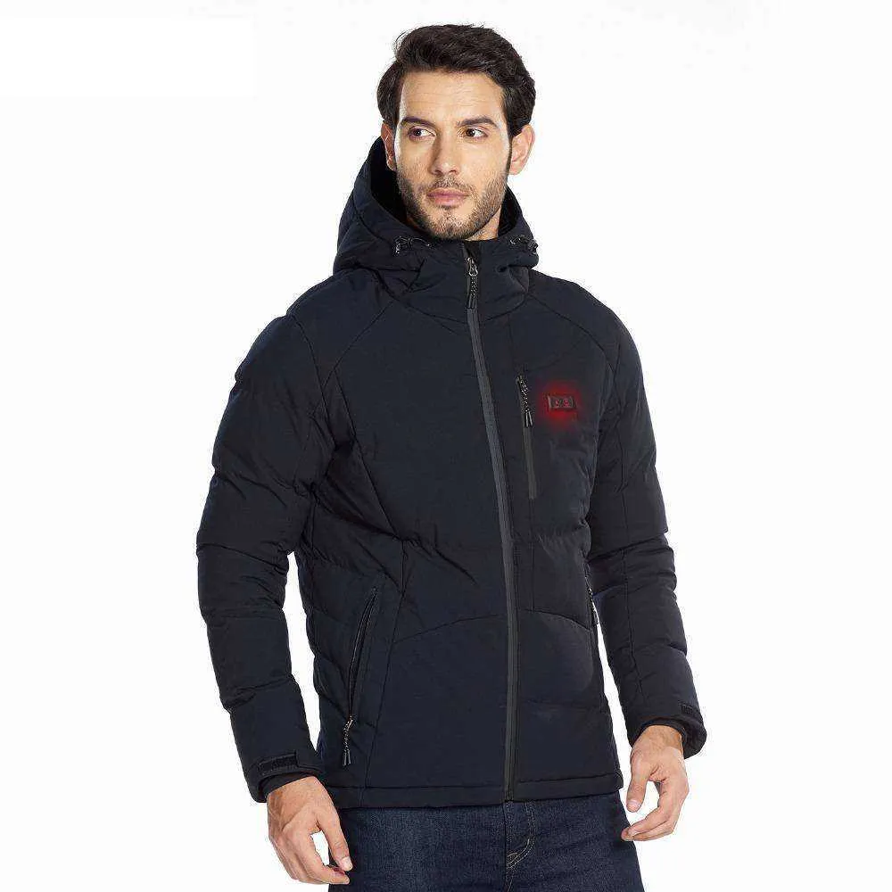 New Winter Outdoor USB Infrared Heating Hooded Jacket For Men