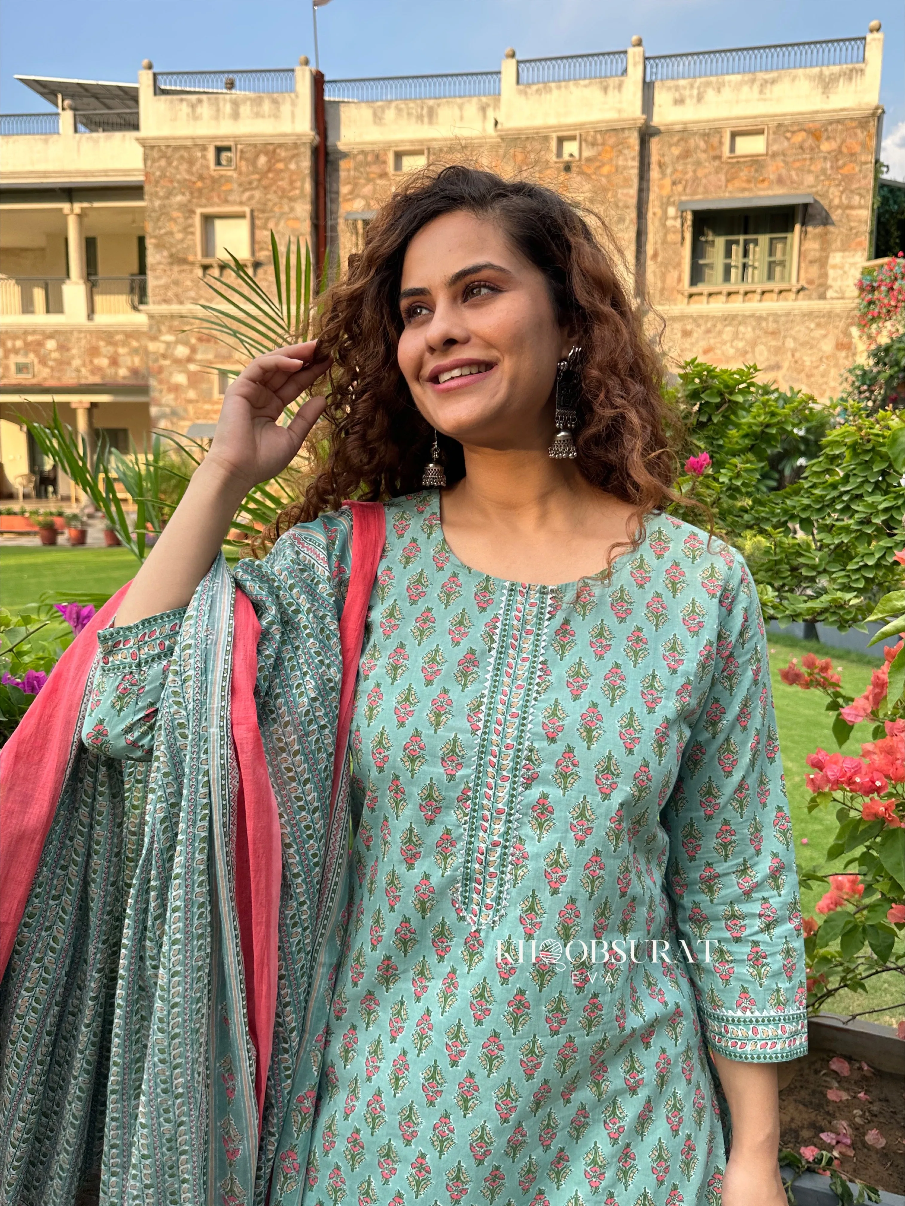 NOORI COTTON STRAIGHT SUIT SET