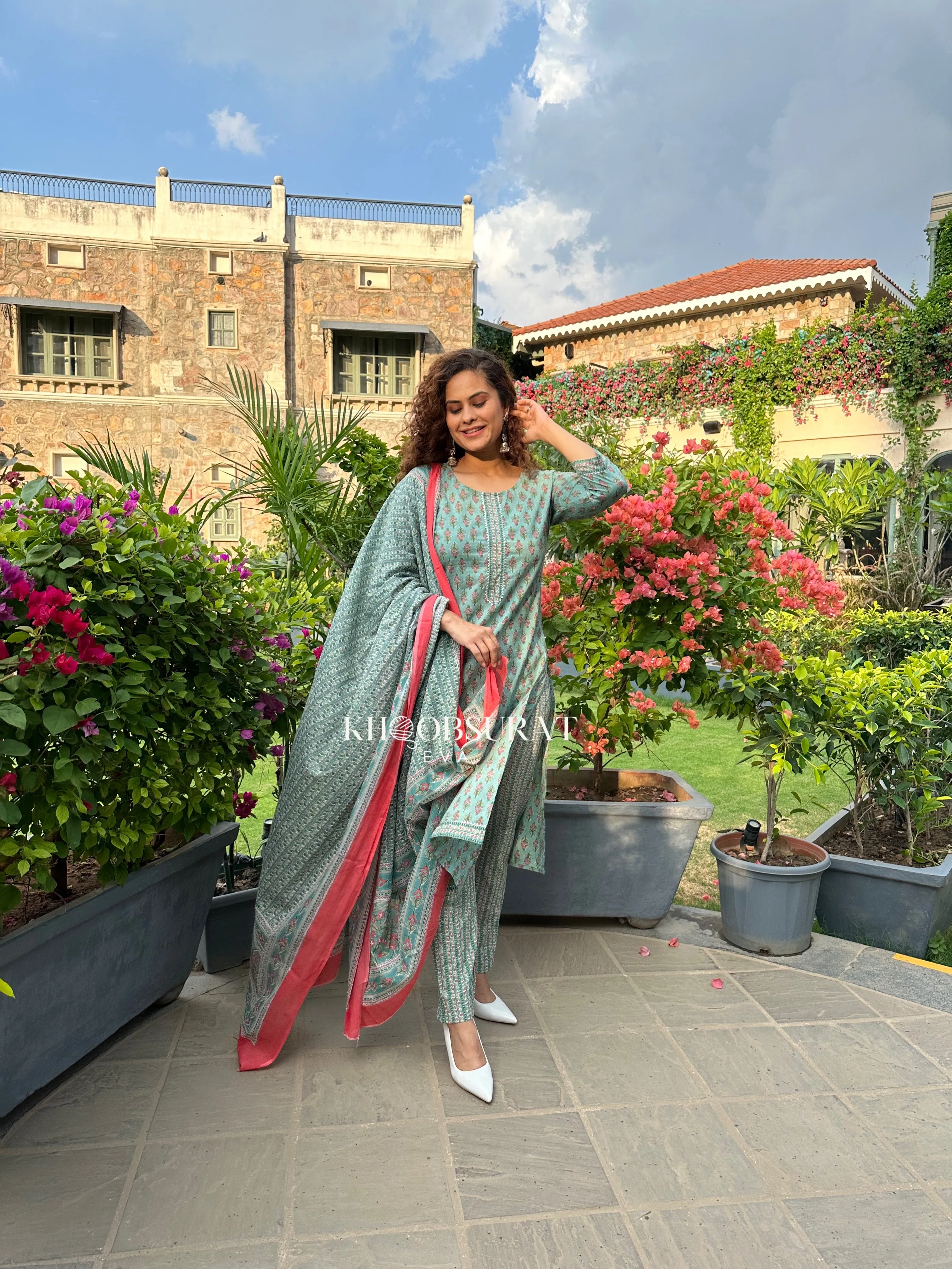 NOORI COTTON STRAIGHT SUIT SET