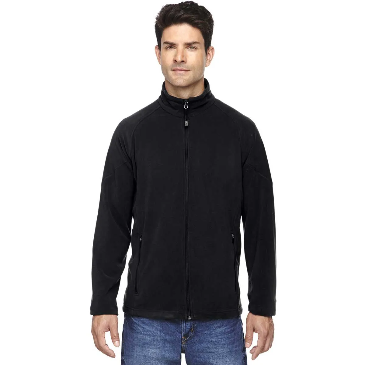 North End Men's Black Microfleece Unlined Jacket