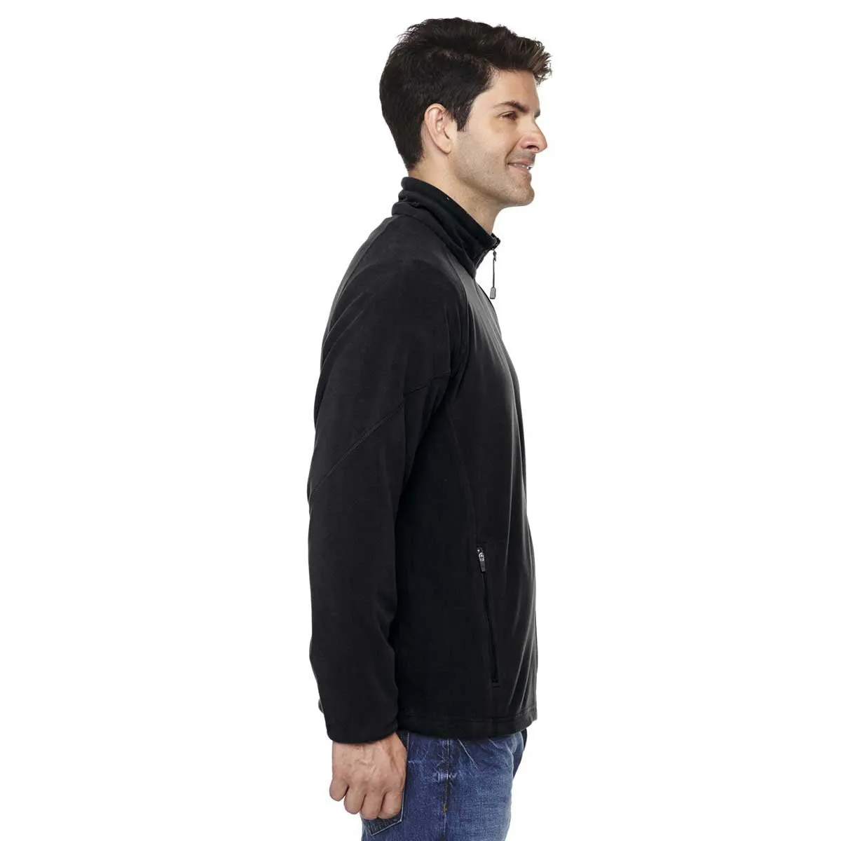 North End Men's Black Microfleece Unlined Jacket