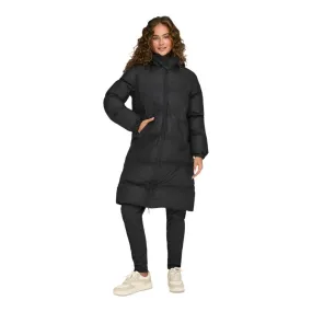 Only Womens Lea Rain Puffer Coat Black