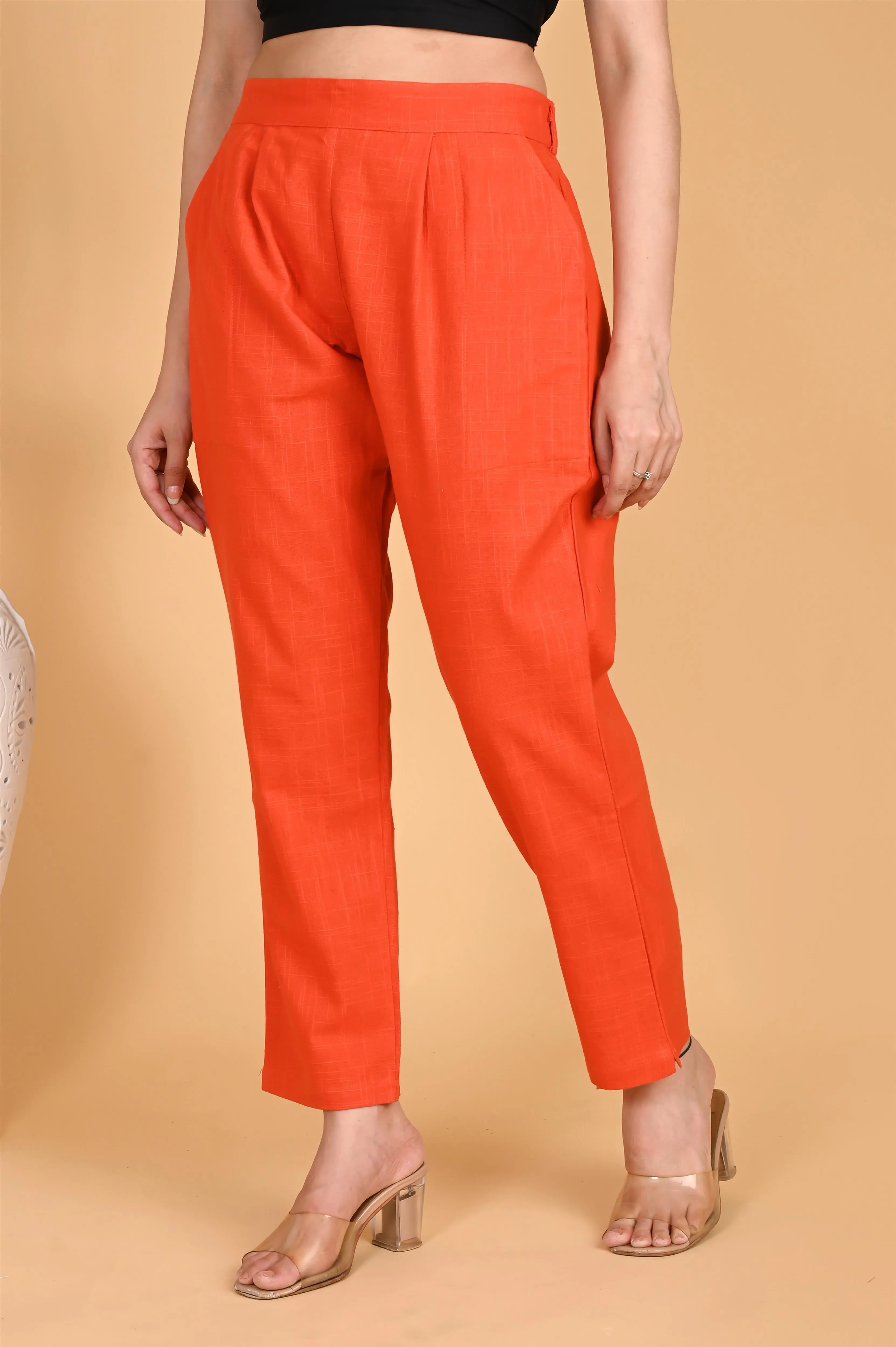 ORANGE CLASSIC COTTON PANTS