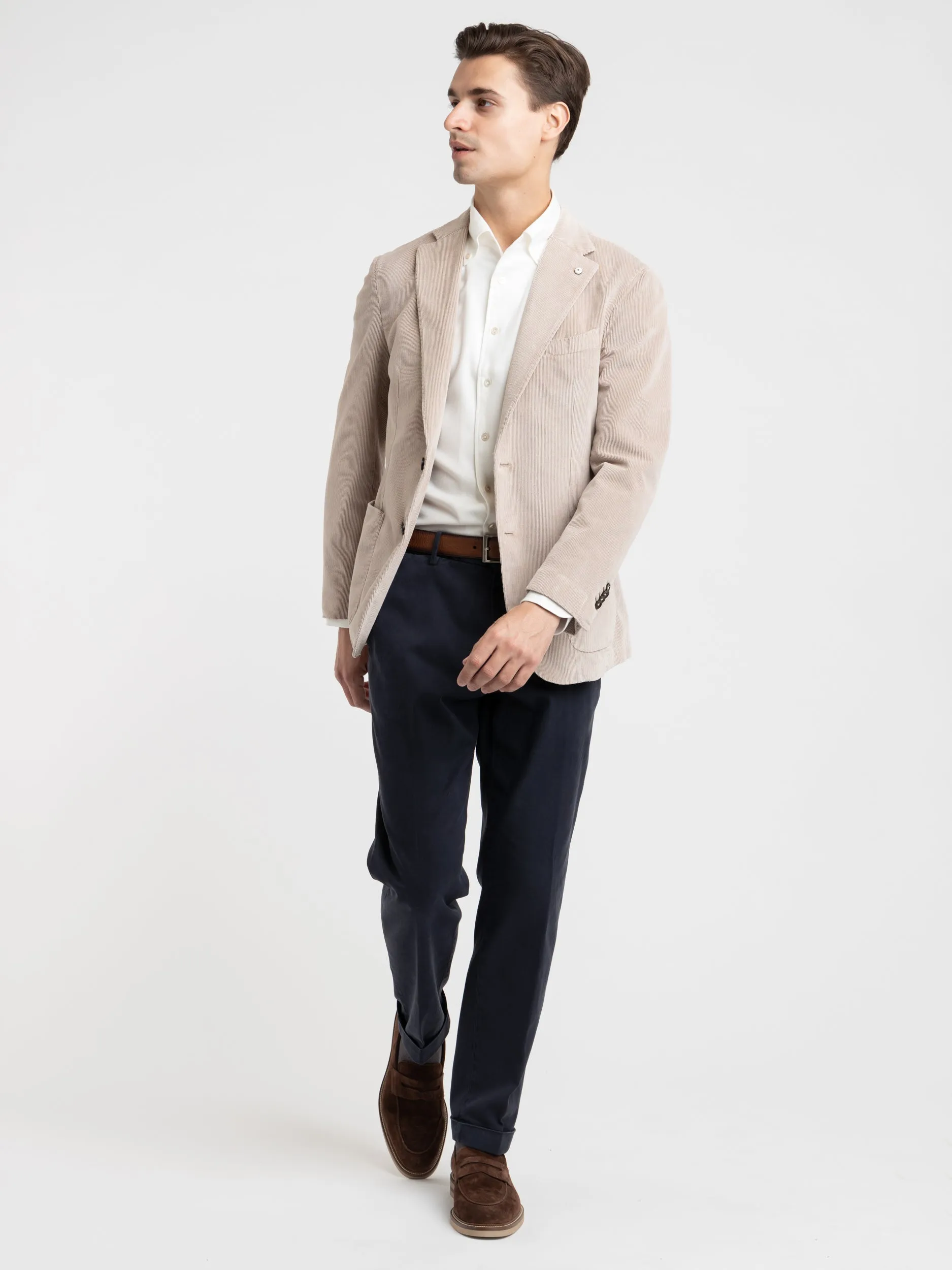 Oyster Grey Corduroy Garment-Dyed Jack Sport Jacket