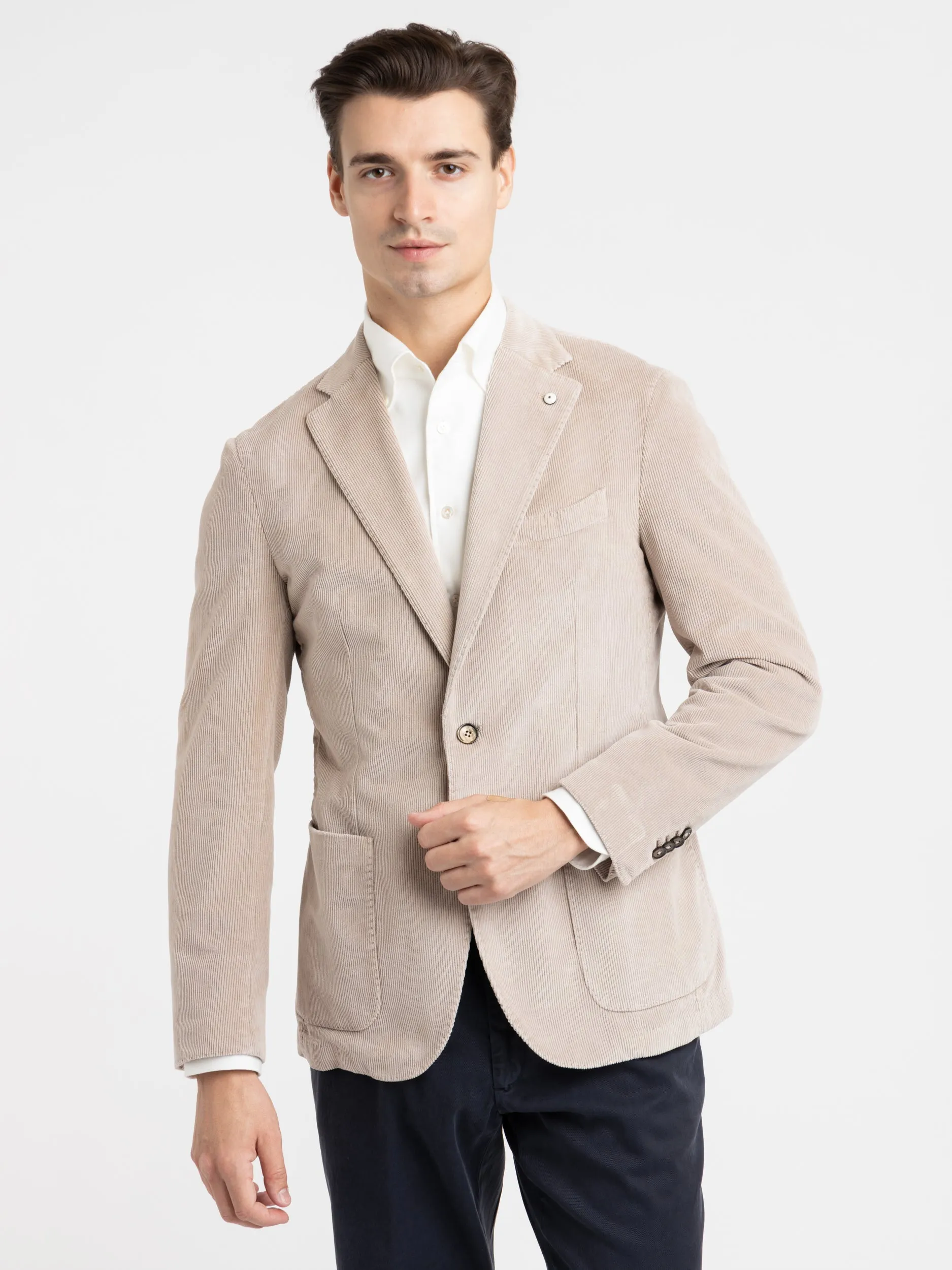 Oyster Grey Corduroy Garment-Dyed Jack Sport Jacket