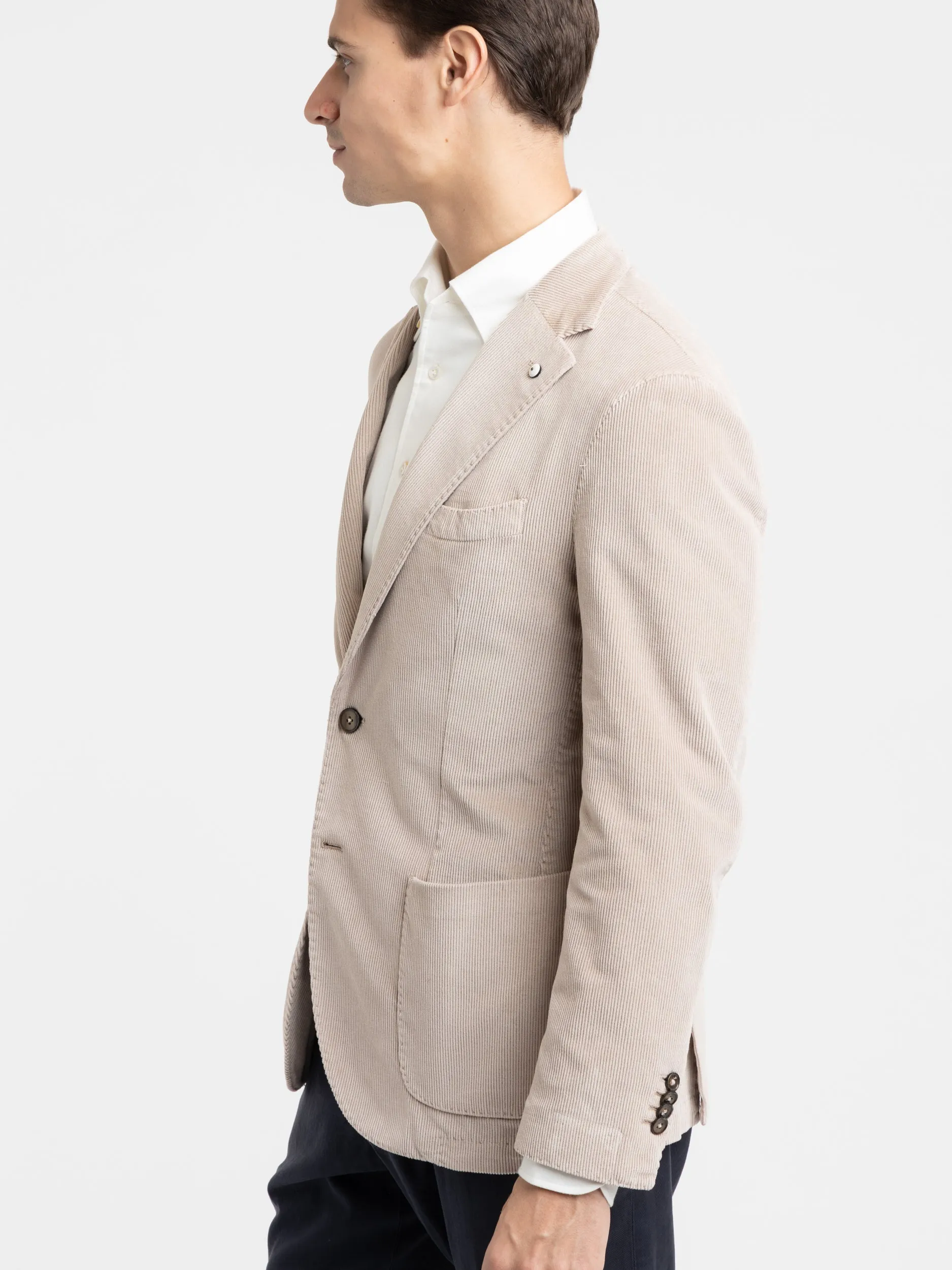 Oyster Grey Corduroy Garment-Dyed Jack Sport Jacket