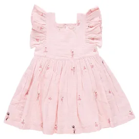 Pink Chicken Girls Elsie Dress - Ballerina Embroidery