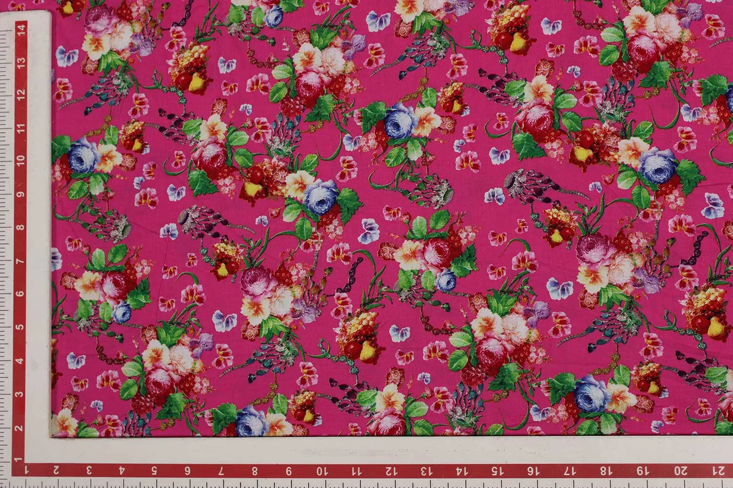Pink Floral Modal Fabric