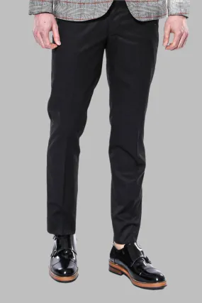 Plain Black Men Trousers - Wessi
