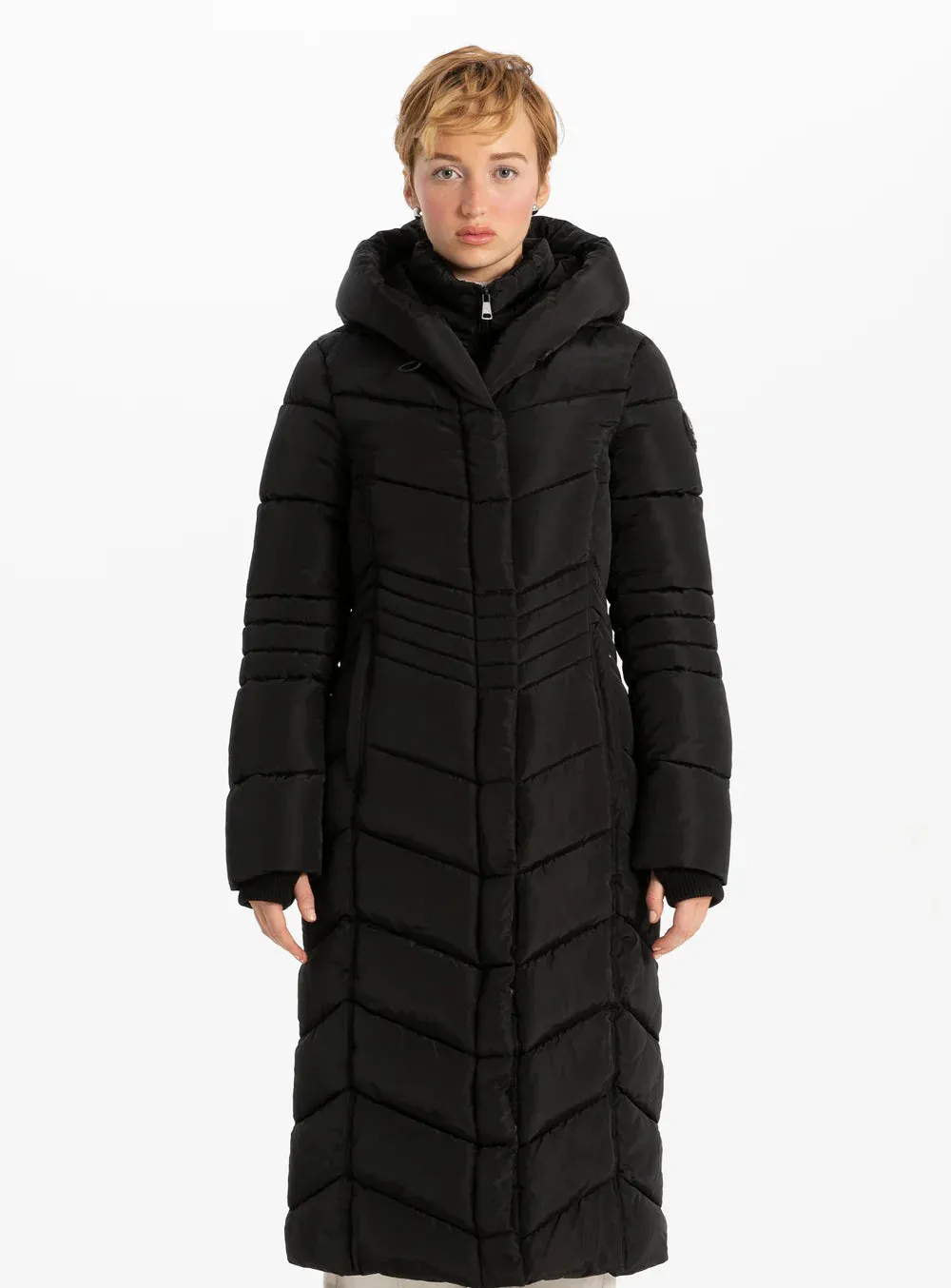 Point Zero Coat - Theodora Maxi - Black