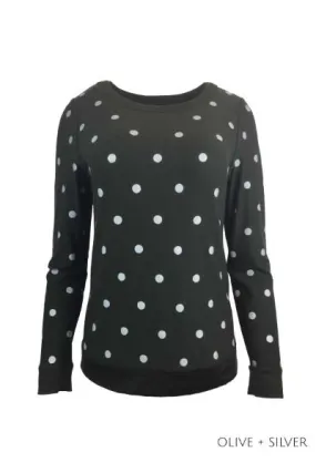 REVERSIBLE SPOT/PLAIN MERINO JUMPER
