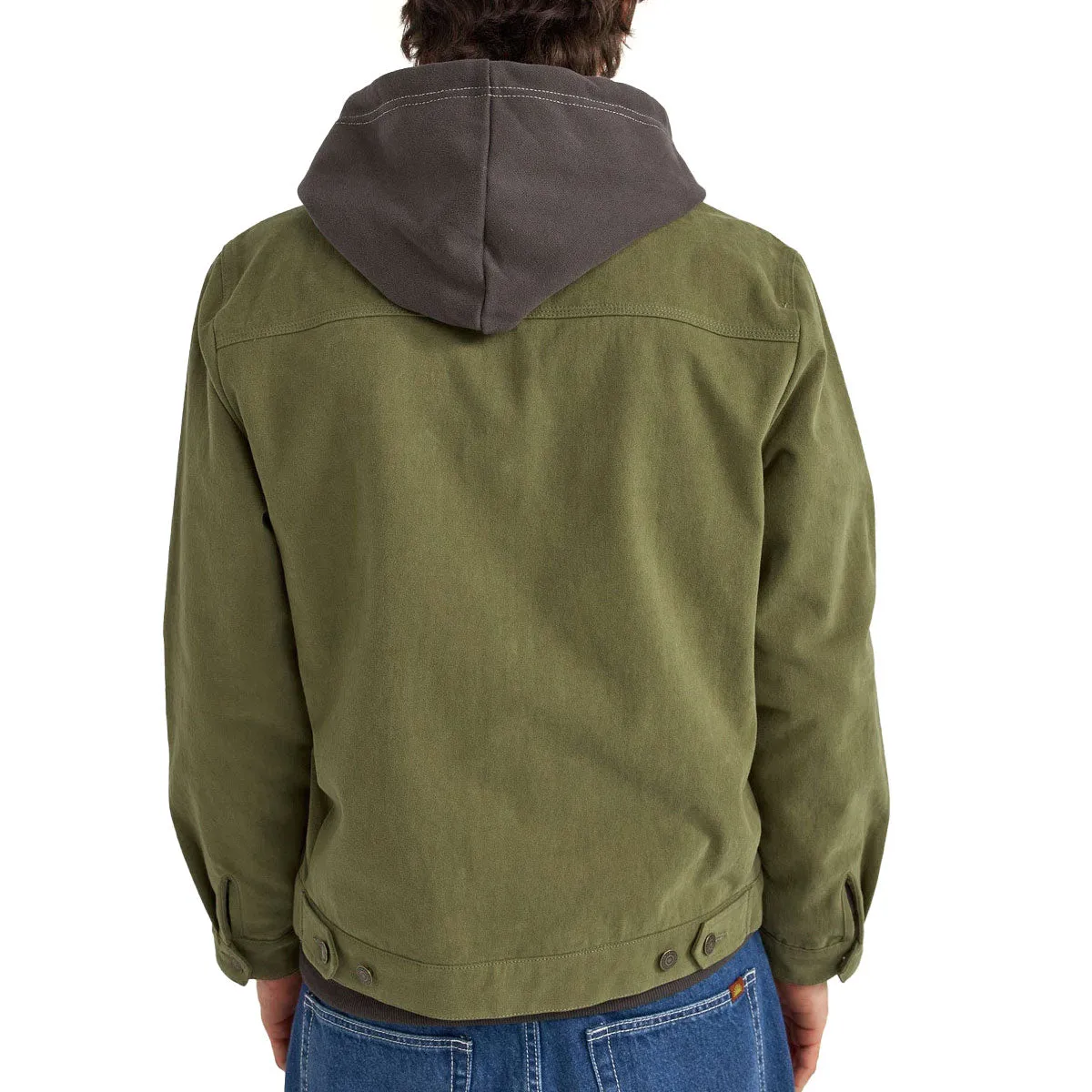 Rhythm Brushed Twill Trucker Jacket - Olive