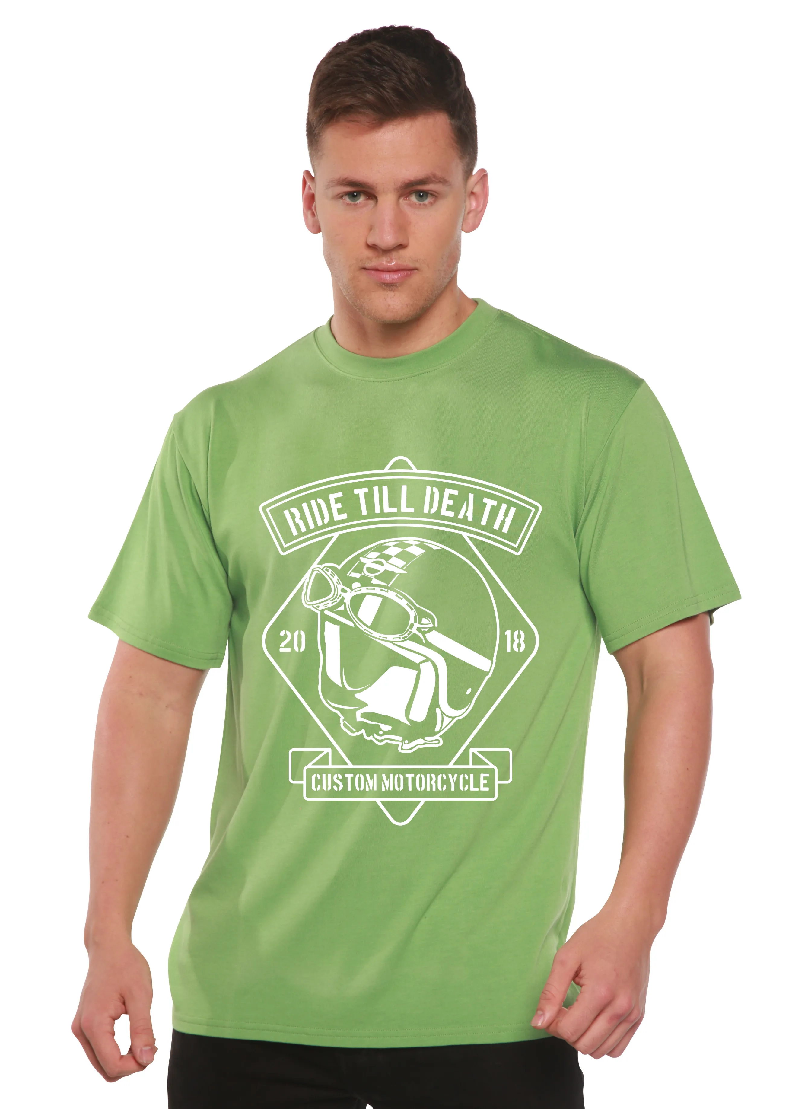 Ride Till Death Spun Bamboo® Men's Bamboo Viscose/Organic Cotton Short Sleeve Graphic T-Shirt