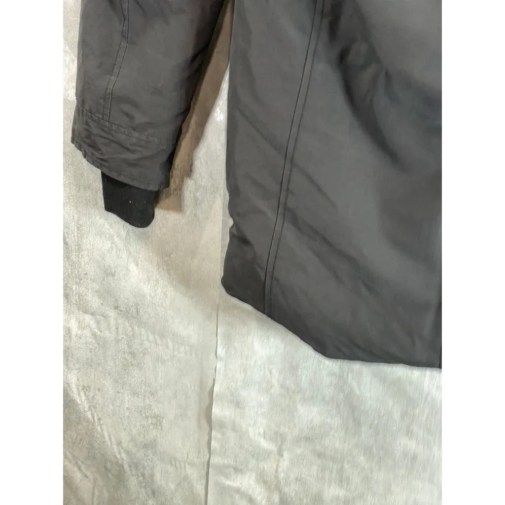 SCOTCH & SODA Men's Black Solid Zip-Up Hooded Water Resistant Parka Jacket SZ S