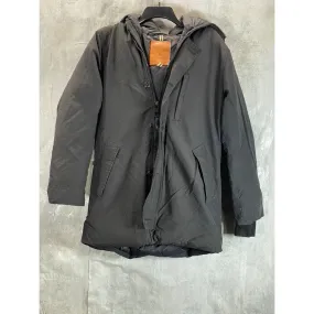 SCOTCH & SODA Men's Black Solid Zip-Up Hooded Water Resistant Parka Jacket SZ S