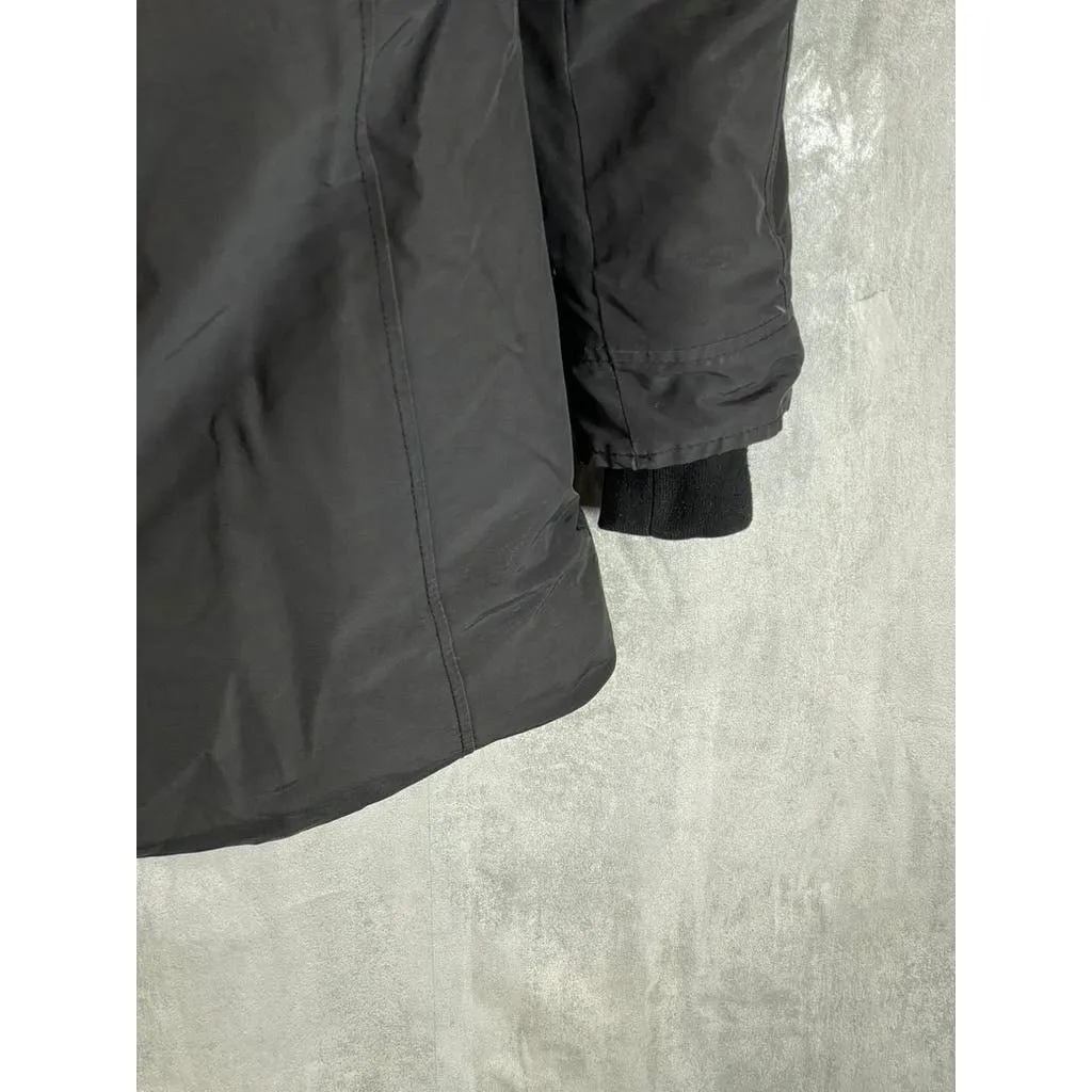 SCOTCH & SODA Men's Black Solid Zip-Up Hooded Water Resistant Parka Jacket SZ S