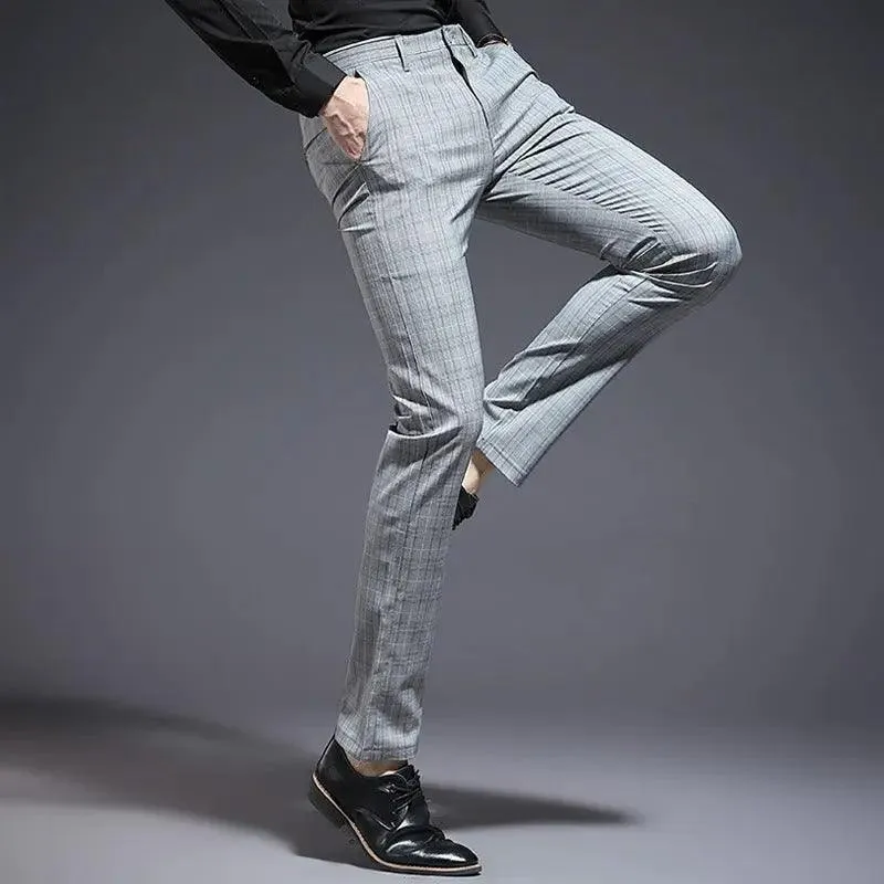Slim Fit Plaid Pants