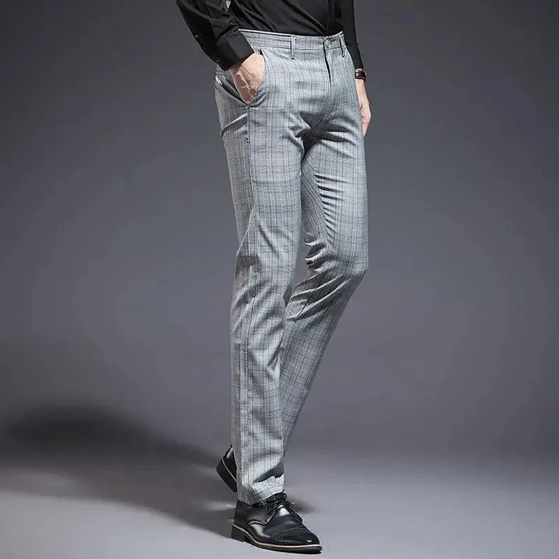 Slim Fit Plaid Pants