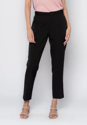 Slim Formal Pants With Braided Waist Detail