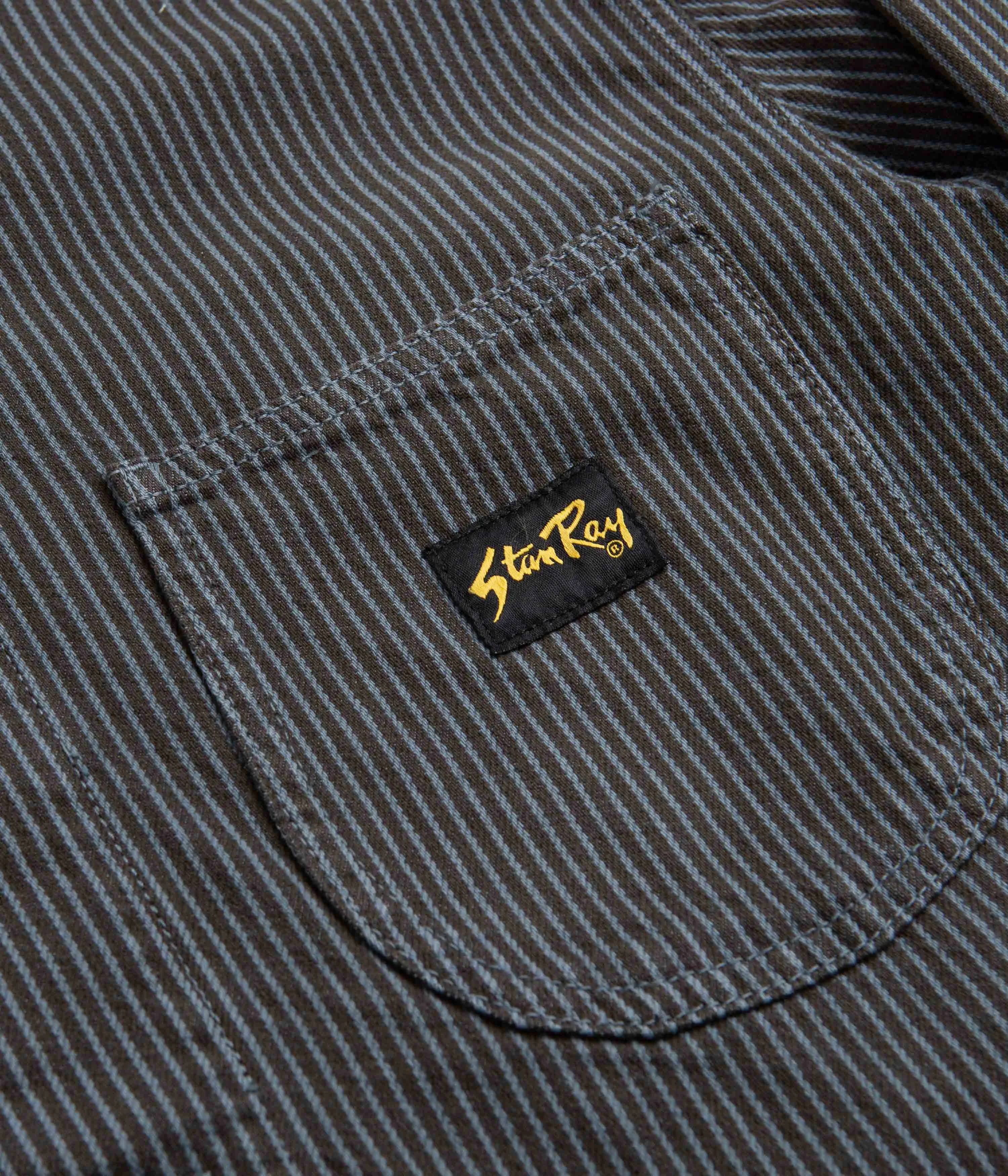 Stan Ray Unlined Coverall Jacket - Black Overdye Hickory
