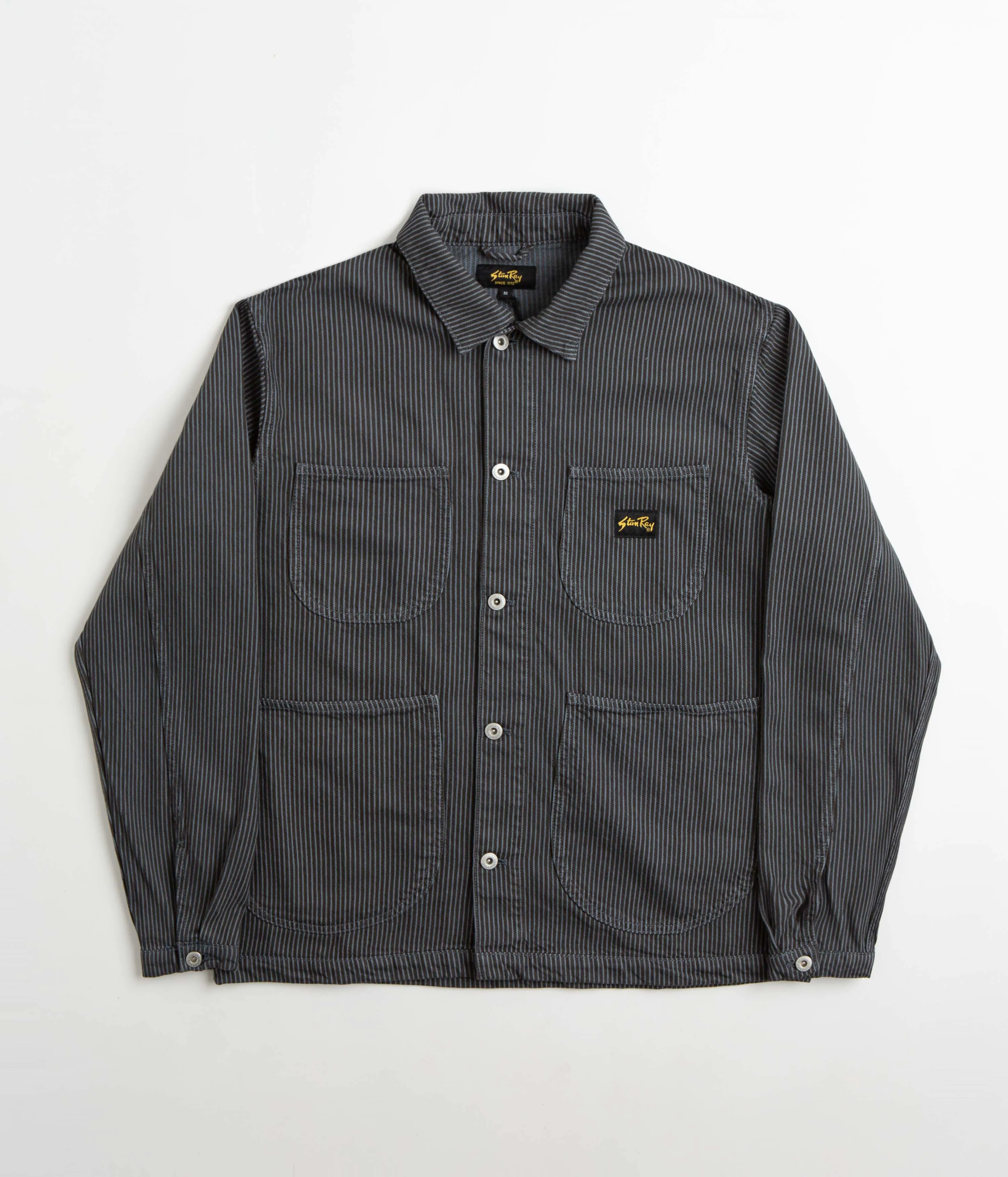 Stan Ray Unlined Coverall Jacket - Black Overdye Hickory