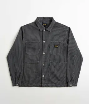 Stan Ray Unlined Coverall Jacket - Black Overdye Hickory