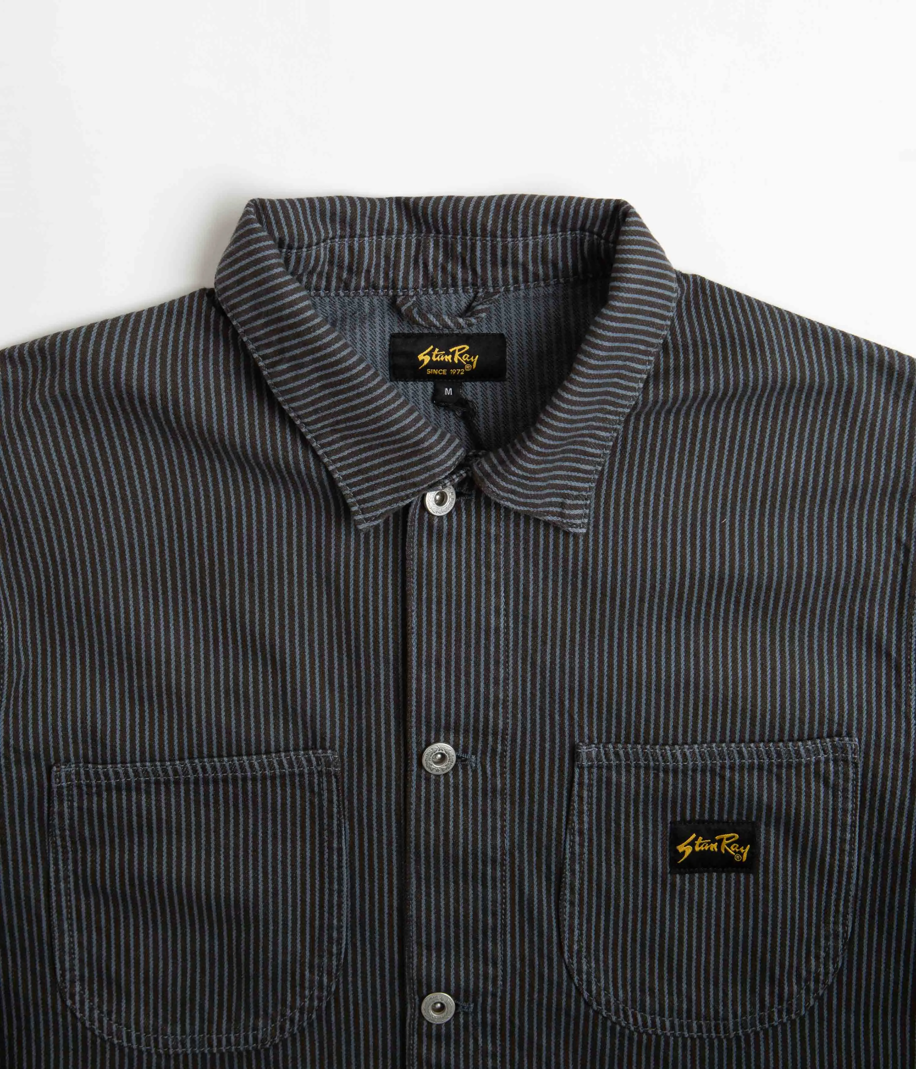 Stan Ray Unlined Coverall Jacket - Black Overdye Hickory