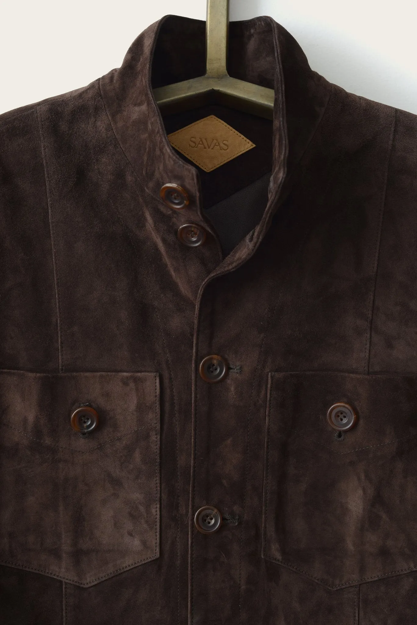 The Walden: Brown Lustro Suede