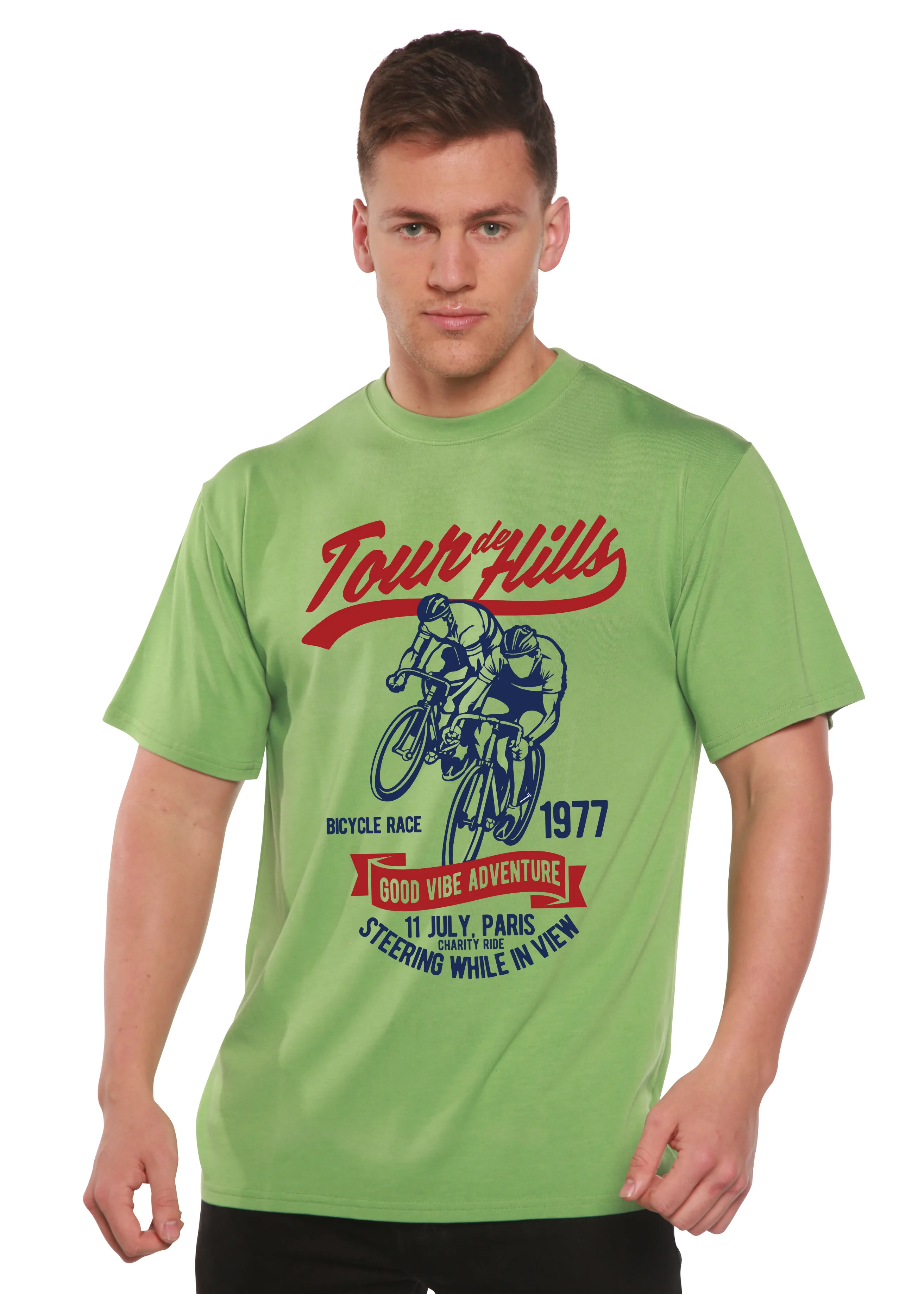Tour De Hills Spun Bamboo® Men's Bamboo Viscose/Organic Cotton Short Sleeve Graphic T-Shirt