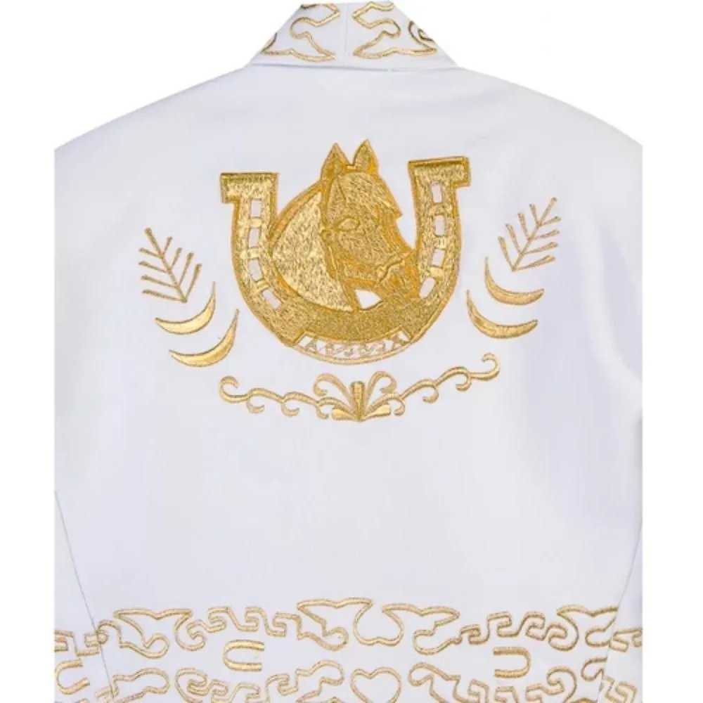 Traje Charro de Gala para Niño (TODO INCLUIDO) Hueso con Oro imp-72341