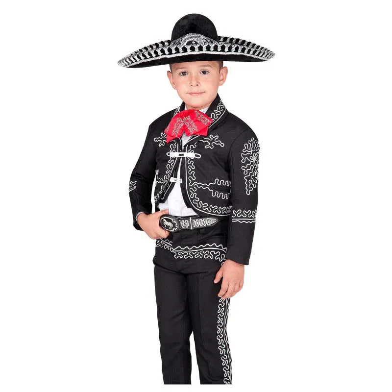 Traje Charro para Niño (TODO INCLUIDO) Negro Plata imp-72312