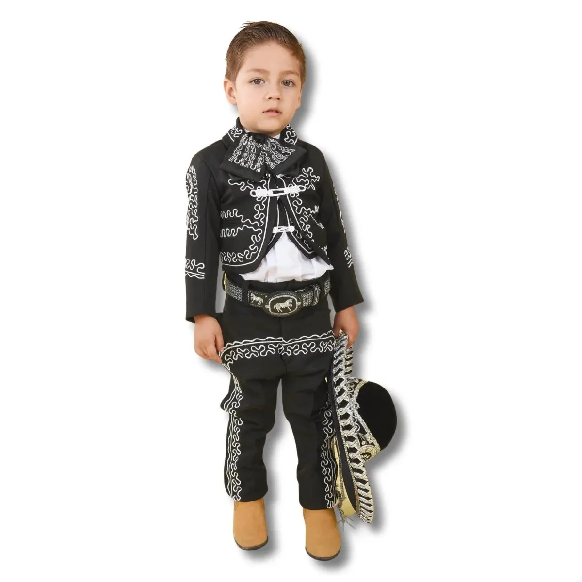 Traje Charro para Niño (TODO INCLUIDO) Negro Plata imp-72312