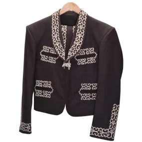 Traje de Charro de Lujo con Fino Bordado para Hombre Cafe con Beige WD-1040