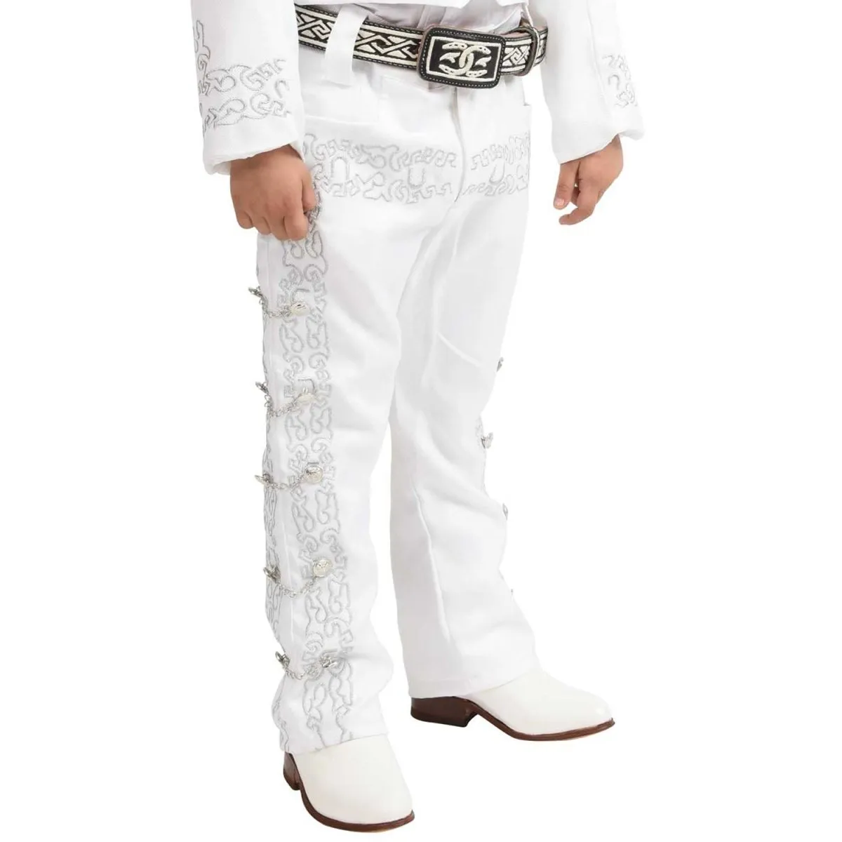 Traje de Charro para Niño de 3 Piezas Color Blanco WD-942