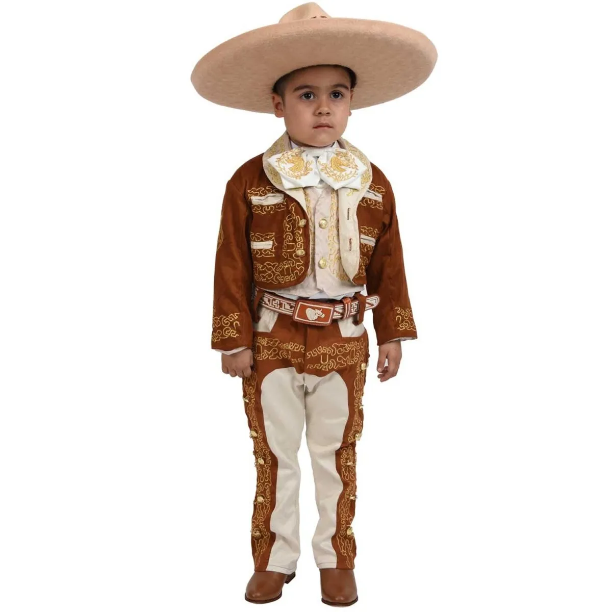 Traje de Charro para Niño de 3 Piezas Color Miel WD-941
