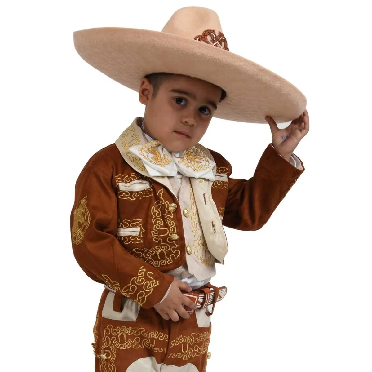 Traje de Charro para Niño de 3 Piezas Color Miel WD-941