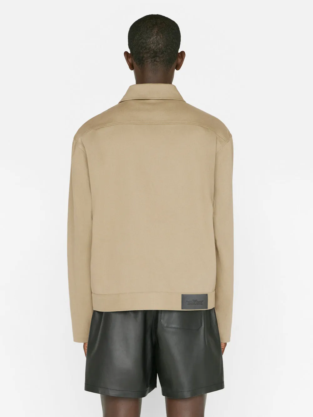 Unlined Cotton Trucker Jacket -- Sand Beige