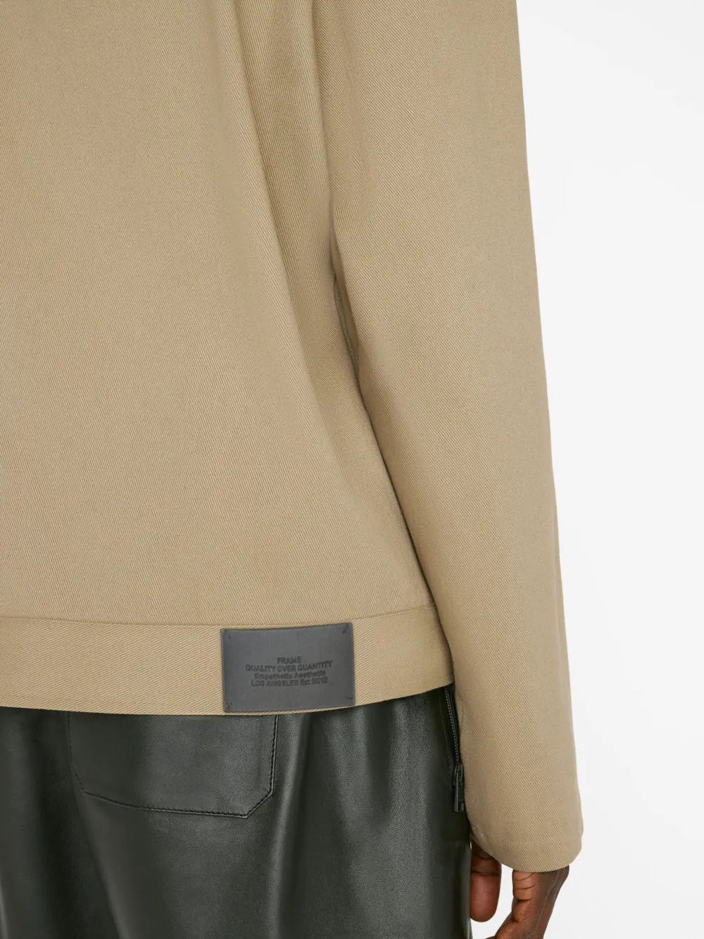 Unlined Cotton Trucker Jacket -- Sand Beige