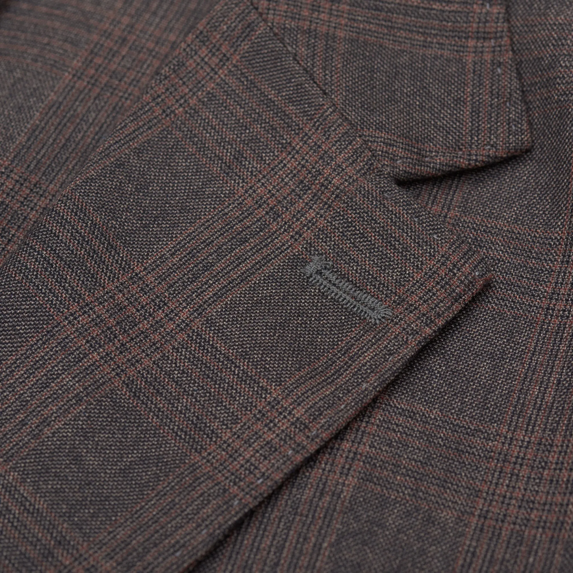 VINCENZO PALUMBO Napoli Brown Plaid Wool Unlined Suit NEW