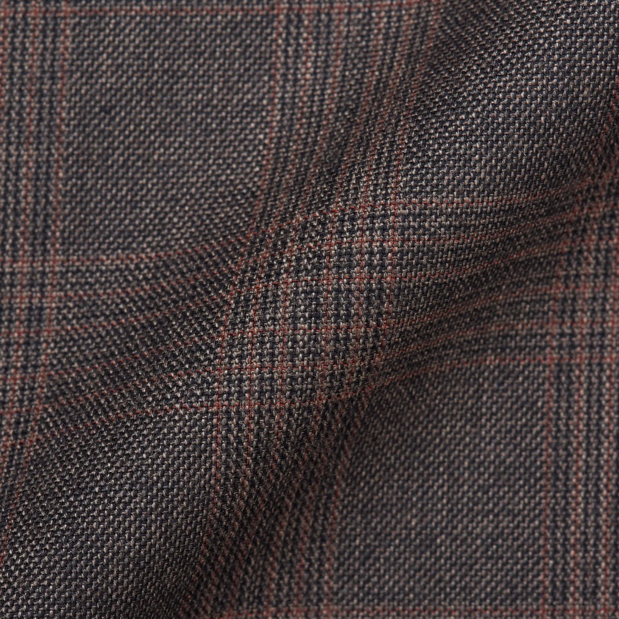 VINCENZO PALUMBO Napoli Brown Plaid Wool Unlined Suit NEW