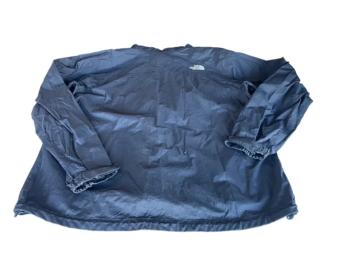 Vintage The North face Hyvent water proof black rain hooded jacket in L|L30W23|SKU 4411