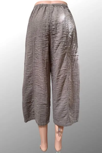 Wide Cropped Cotton Pants
