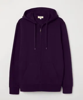 Wine - Basic Zipped Hooded Sweatshirt