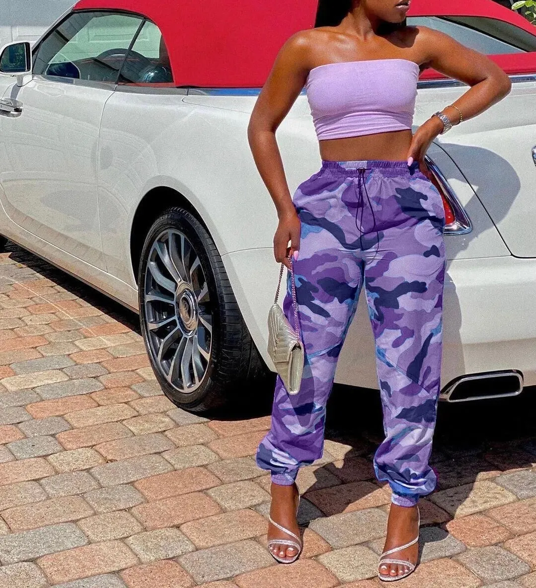 Women’s Colored Army Fatigue Joggers